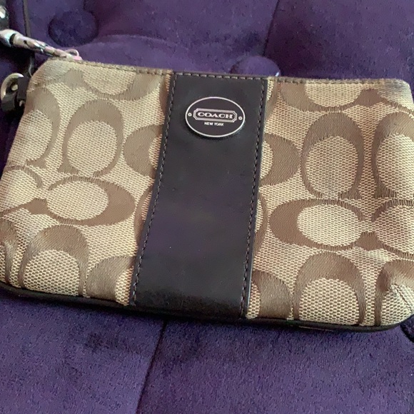 Coach Logo Mini Wristlet - Picture 2 of 7